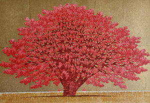 Original Woodblock Print Namiki Hajime "Tree Scene-156A" - Japan - 2022