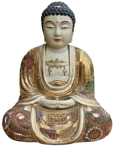Statue Buddha Satsuma Ware - Meiji period - Japan