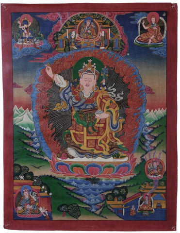 Thangka Guru Rinpoche Padamsambhava Tibet Mid XIXth c.