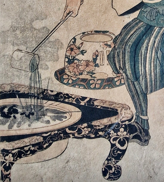 Original Woodblock Print Utagawa Kuniyoshi "Teraoka Heiemon Nobuyuki" - Japan - 1841