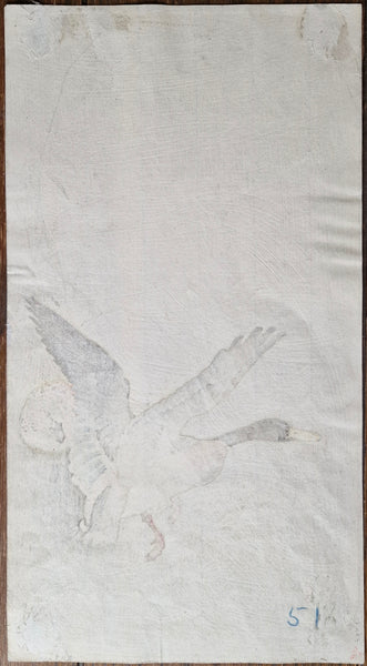 Original Woodblock Print Ohara Koson "Flying Away" - Japan - 1900-1910