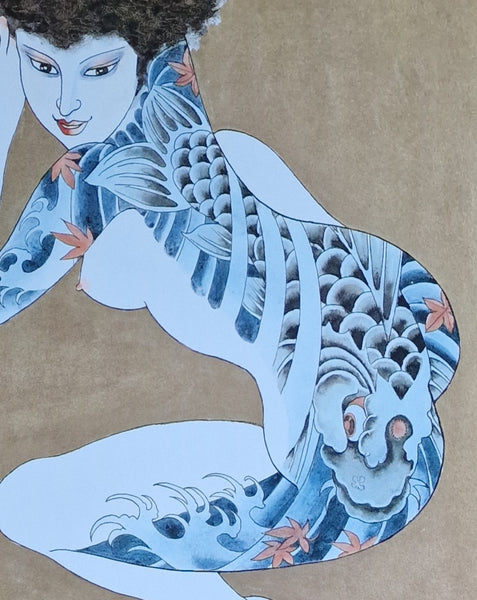 Litographs (12) Bonten Taro - Collection of Enchanting Tattooed Beauties - Japan - 1970-80s