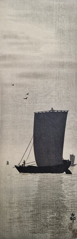 Original Woodblock Print - Ohara Koson - Fishing at Twilight - Ca. 1900-10
