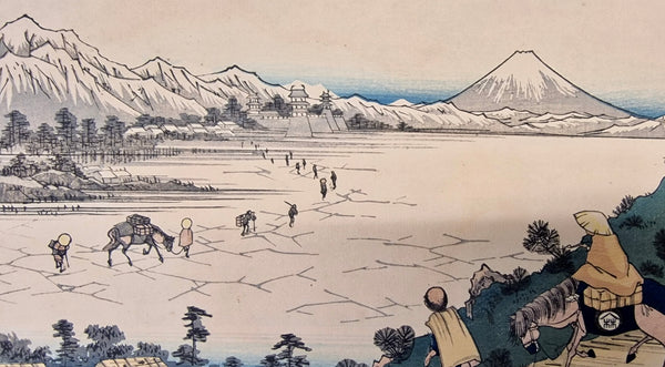 Keisai Eisen Lake Suwa from Shiojiri Pass (Shiojiri toge Suwa kosui chobo) - Japan - 1835