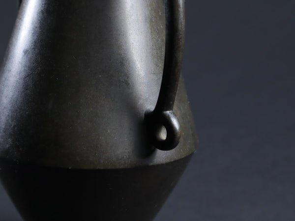 Vase - Antique Vase with Ear Handles Crafted by Seibi 精美 - Copper alloy - Japan