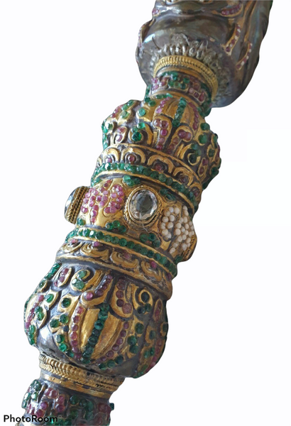 Silver and Gilt Silver Kila with Precious Stone Tibet XXth c.