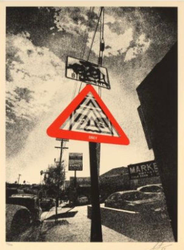 SHEPARD FAIREY Warning Sign