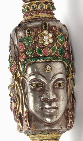 Silver and Gilt Silver Kila with Precious Stone Tibet XXth c.