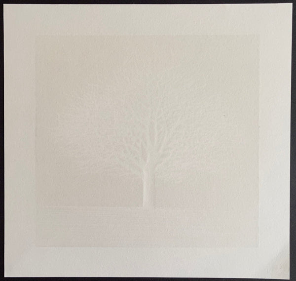 Original Woodblock Print - White White Tree 2 -  Kunio Kaneko (b 1949) - Japan - 2018
