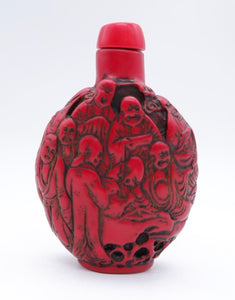 Glass Perfume Bottle with Figural Scenes - China - XX c