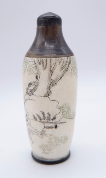 Bone and Horn Snuff Bottle - China - XX c
