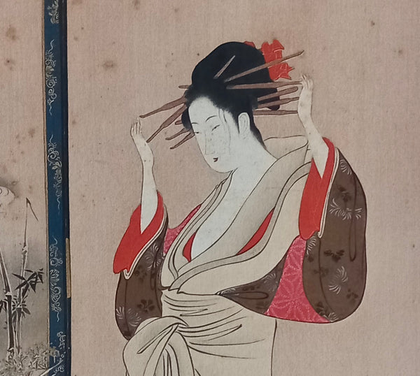 Original Woodblock Print Hosoda Eishi (1756 – 1829)- Japan