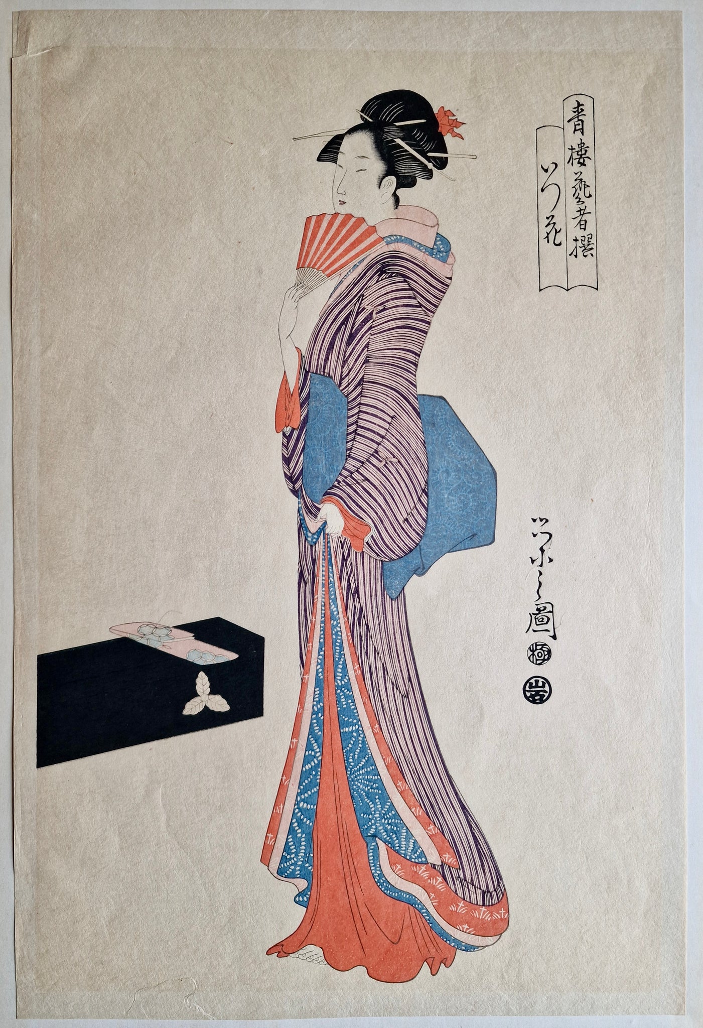Woodblock Print Hosoda Eishi "Itsuhana" - Japan