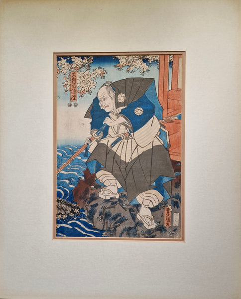 Original Woodblock Print Utagawa Kusinada I "Actors Ichikawa Ebizô V" - Japan - 1852
