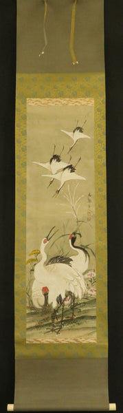 Hanging Scroll "Cranes" - Japan - XIX-XX c.
