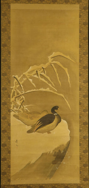 Hanging Scroll "Ducks" Matsumura Keibun - Japan