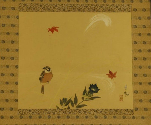 Hanging Scroll "Bird and Flower" Imai Keijyu - Japan - XX c.