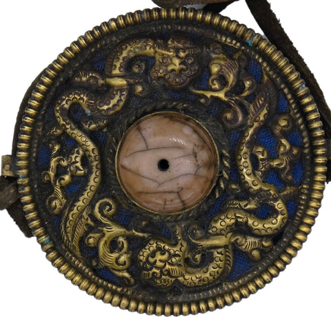 <transcy>Antico Amuleto Gau Tibetano in Ottone </transcy>