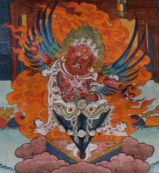 <transcy>Thangka Raffigurante Mahasiddha Thangtong Gyalpo Tibet XX sec.</transcy>