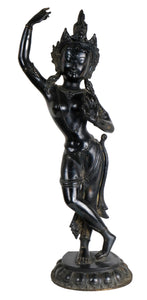 Statue Patinated Bronze Dancing Tara Nepal 20th c.