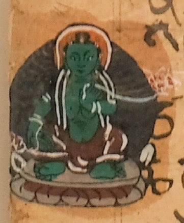 Two Buddhist Tantric Manuscript Painted Pages Tibet 18th c.