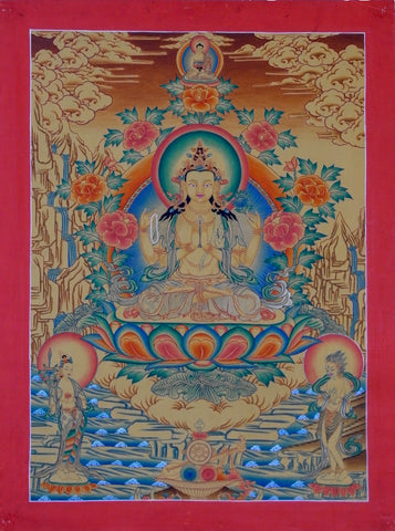 Thangka Avalokiteshvara - Tibet - XXth c.