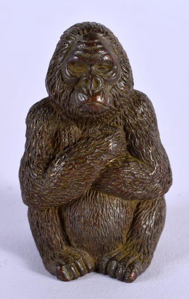 Okimono Bronze Monkey - Japan - XX c