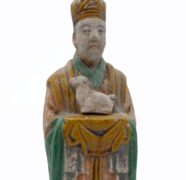 <transcy>Figura Zodiacale in Terracotta Smaltata Dinastia Ming Cina 1368-1644 d.C</transcy>