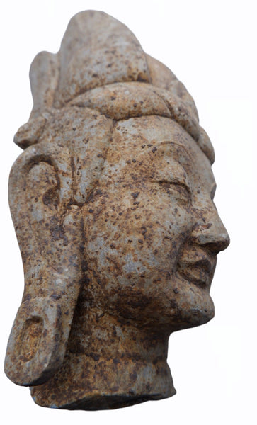 Northern Wei Dynasty Sandstone Bodhisattva's Head - China -  386-534 A.D.