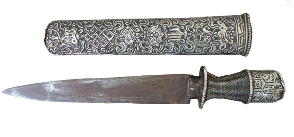 Dagger and Scabbard - Tibet - 19th c