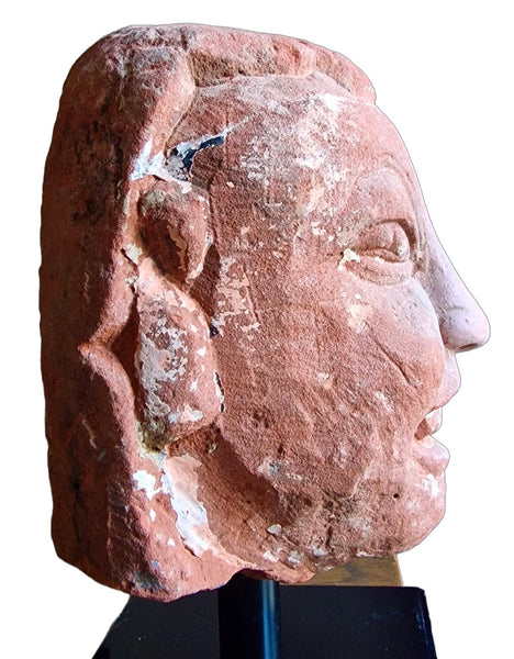 Red Sandstone Buddha Head - India - V-VII c.