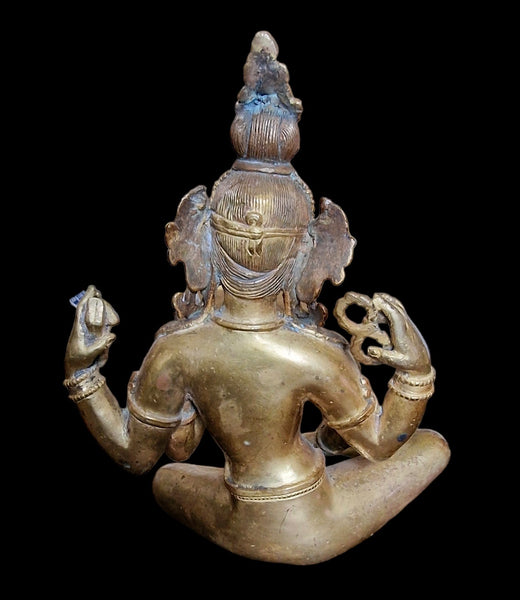 Gilt Bronze Statue Avalokiteshvara - Nepal - XVIII-XIXth c.