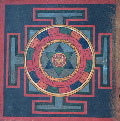 Thangka Treasure Vase Mandala Tibet 19th c.