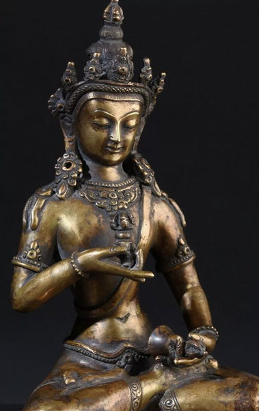 Bronze Gilded Statue Vajrasattva - Nepal - XVII c.