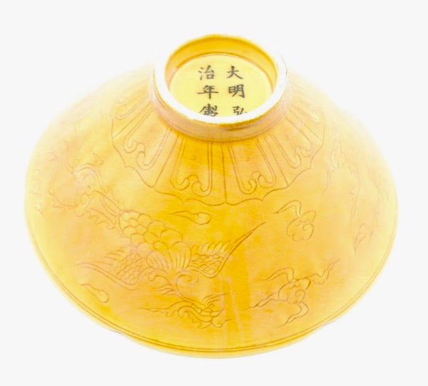 Porcelain Yellow Bowl - China - Ming Dynasty