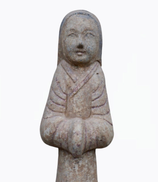 Terracotta Wei Female Court Figure Northern Wei Dynasty, China 534-550 AD